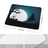 yanfind The Mouse Pad Celebrations Halloween Halloween Pumpkins Moon Night Silhouette Pattern Design Stitched Edges Suitable for home office game