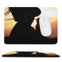 yanfind The Mouse Pad Backlit Side Detail Focus Christianity Christ Profile Dark Religion Believe Hands Sunset Pattern Design Stitched Edges Suitable for home office game