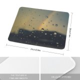 yanfind The Mouse Pad Blur H Rainbow Window Waterdrops Wet Droplets Glass Rain O Raindrops Liquid Pattern Design Stitched Edges Suitable for home office game