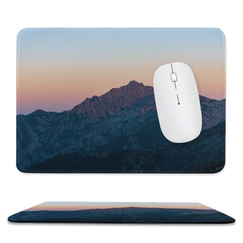 yanfind The Mouse Pad Landscape Peak D'oru Pictures Outdoors Grey Sunset Free Range Monte France Pattern Design Stitched Edges Suitable for home office game