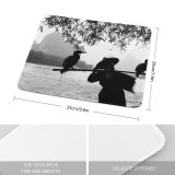 yanfind The Mouse Pad Backlit Raven Wood Pelican Elderly Stick Facial Wildlife Cormorant Boat River Hat Pattern Design Stitched Edges Suitable for home office game