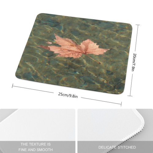 yanfind The Mouse Pad Maple Ruidera Real Autumn Woody Maple Plant Flower Pathology Leaf Leaf Tree Pattern Design Stitched Edges Suitable for home office game