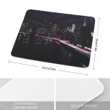 yanfind The Mouse Pad Matteo Catanese Black Dark York City Manhattan Traffic Lights Light Trails Night Pattern Design Stitched Edges Suitable for home office game