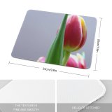yanfind The Mouse Pad Tulip Grey Petal Flower Bud Plant Flowering Stem Botany Pattern Design Stitched Edges Suitable for home office game