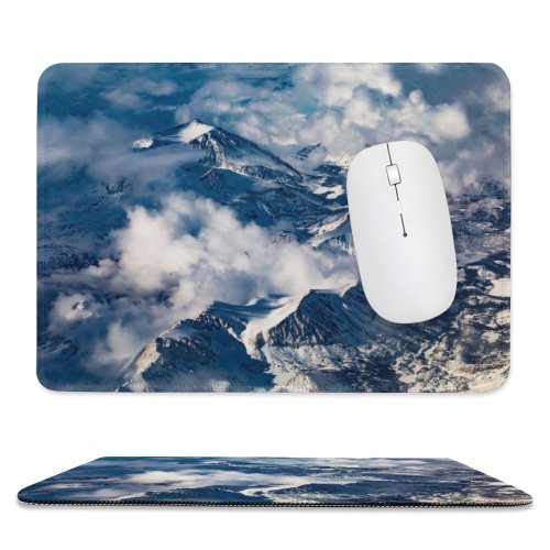 yanfind The Mouse Pad Landscape Peak Pictures PNG Outdoors Grey Snow Glacier Range Ice Birds Pattern Design Stitched Edges Suitable for home office game