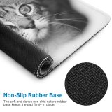 yanfind The Mouse Pad Young Kitty Pet Street Kitten Portrait Tabby Cute Little Blur Adorable Look Pattern Design Stitched Edges Suitable for home office game