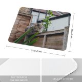yanfind The Mouse Pad Plant Blurred Settlement Harmony Alone Countryside Kitty Pet Relax Timber Wooden Chill Pattern Design Stitched Edges Suitable for home office game
