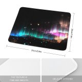 yanfind The Mouse Pad Abstract Dark Glitter Glowing Colorful Lights Pattern Design Stitched Edges Suitable for home office game