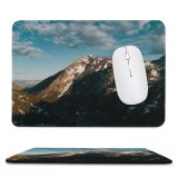 yanfind The Mouse Pad Abies Scenery Range Tree States Mountain Snow Wilderness Plant Fir Free Pattern Design Stitched Edges Suitable for home office game