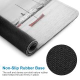 yanfind The Mouse Pad Vehicle Wannabe Ship Transportation Boat Stock Grey Pier Harbor Dock San Pattern Design Stitched Edges Suitable for home office game