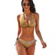 yanfind Bikini Abstract Beach Beige Closeup Dune Grain Grains Granular Natural Sand Sandy Silica Women's Sexy Backless Swimwear Two Piece Summer