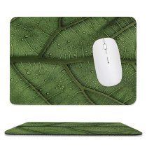 yanfind The Mouse Pad Clay Banks Leaf Veins Drops Macro Closeup Pattern Design Stitched Edges Suitable for home office game