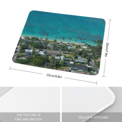 yanfind The Mouse Pad Landscape Island Building Hi Beach Pictures PNG Sea Outdoors Kailua Urban Pattern Design Stitched Edges Suitable for home office game