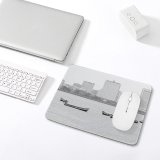 yanfind The Mouse Pad Boats City Sea Buildings Beach Ocean Cityscape Pattern Design Stitched Edges Suitable for home office game