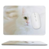 yanfind The Mouse Pad Young Kitty Pet Funny Kitten Portrait Curiosity Cute Little Sit Cat Pretty Pattern Design Stitched Edges Suitable for home office game