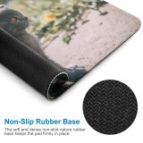 yanfind The Mouse Pad Pet Outdoors Felidae Tabby Whiskers Outside Field Cute Focus Blur Adorable Furry Pattern Design Stitched Edges Suitable for home office game