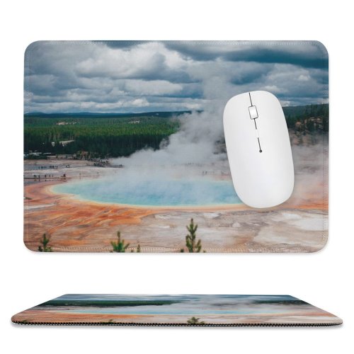 yanfind The Mouse Pad Eruption National Domain Wilderness Pool Pictures Outdoors Wyoming Stone Prismatic Volcano Pattern Design Stitched Edges Suitable for home office game