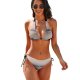 yanfind Bikini Dinghy Lake Slovenia Castle Bled Sky Atmospheric Morning District Calm Loch Cloud Women's Sexy Backless Swimwear Two Piece Summer