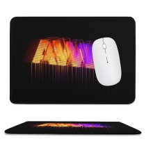 yanfind The Mouse Pad Dark Neon Colorful AMOLED Typography Pattern Design Stitched Edges Suitable for home office game