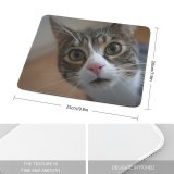 yanfind The Mouse Pad Blur Focus Whiskers Cat Little Face Portrait Pet Tabby Curious Fur Big Pattern Design Stitched Edges Suitable for home office game