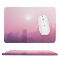 yanfind The Mouse Pad Meiying Ng Cityscape Urban Foggy Sunrise Skyscrapers Pattern Design Stitched Edges Suitable for home office game