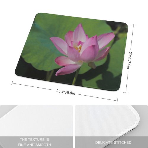 yanfind The Mouse Pad Aquatic Pond Blossom Rose Plant Purple Lotus Wallpapers Lily Flower Creative Pattern Design Stitched Edges Suitable for home office game