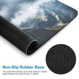 yanfind The Mouse Pad Landscape Peak Domain Pictures Sea Outdoors Grey Snow Ausztria Range Panoramic Pattern Design Stitched Edges Suitable for home office game