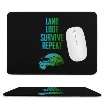 yanfind The Mouse Pad Black Dark Quotes Games PUBG Survive Loot Repeat PUBG Helmet Pattern Design Stitched Edges Suitable for home office game