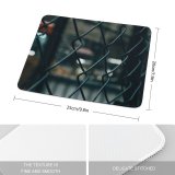 yanfind The Mouse Pad Blur Focus Dark Design Fence Connection Wire Barb Light Steel Wires Abstract Pattern Design Stitched Edges Suitable for home office game