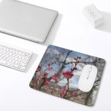 yanfind The Mouse Pad Flower Flowering Blossom Plant Spring Flower Twig Tree Stem Plant Branch Japan Pattern Design Stitched Edges Suitable for home office game