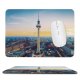 yanfind The Mouse Pad Nicolas Kamp Berlin TV Tower Berliner Fernsehturm Landmark Sunset Cityscape City Lights Pattern Design Stitched Edges Suitable for home office game