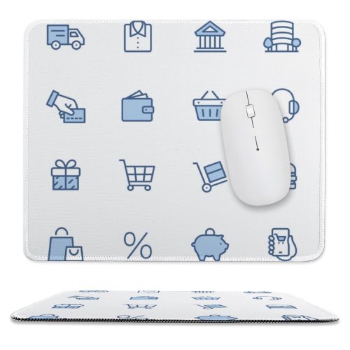 yanfind The Mouse Pad Bag Sale E Graphical Cash Commerce Consumerism Building Home Wireless Account Delivering Pattern Design Stitched Edges Suitable for home office game