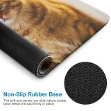 yanfind The Mouse Pad Blur Focus Cats Cat Depth Field Pet Sit Tabby Fur Adorable Cute Pattern Design Stitched Edges Suitable for home office game