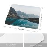 yanfind The Mouse Pad Scenery Lakes Range Glacier Lake Wildfire Reflections Mountain Snow Canada District Pattern Design Stitched Edges Suitable for home office game