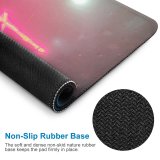 yanfind The Mouse Pad Blur Focus Dark Illuminated Lights Window Evening Blurred Light Defocused Blurry Car Pattern Design Stitched Edges Suitable for home office game
