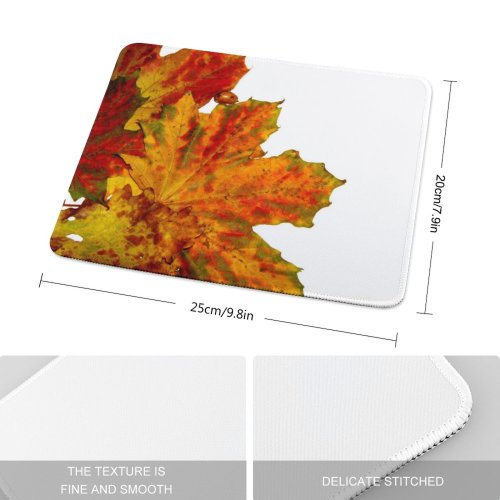 yanfind The Mouse Pad Maple Autumn Woody Leaves Maple Plant Fall Decoration Leaf Leaf Tree Autumn Pattern Design Stitched Edges Suitable for home office game