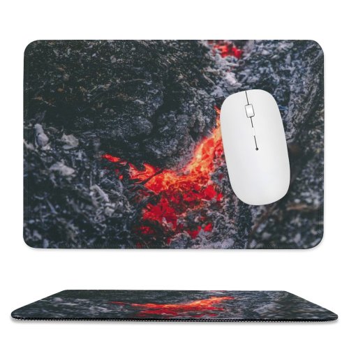 yanfind The Mouse Pad Eruption Lava Mountain Wood Fire Free Burn Outdoors Wallpapers Bonfire Flame Pattern Design Stitched Edges Suitable for home office game