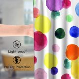 Watercolor Rainbow Stripe Theme Fabric Shower Curtain Sets Kids Bathroom Decor with Hooks Waterproof Washable 72 x 72 inches Red Blue and Yellow