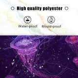 yanfind Jellyfish Theme Fabric Ocean Shower Curtain Sets Bathroom Decor with Hooks Waterproof Washable 72 x 72 inches Blue Black and Purple