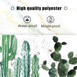 Cactus Shower Curtain Tropical Plant Floral Cartoon Succulent Theme Fabric Sets Bathroom Kids Flowers Decor with Hooks Waterproof Washable 70 x 70 inches Green and White