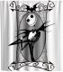 Nightmare Before Christmas Shower Curtain Halloween Skull Theme Fabric Kids Jack Skellington Bathroom Set Decor Sets with Hooks Waterproof Washable 72 x 72 inches Grey Black and White