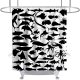 Nautical Shower Curtain Ocean Animal Theme Fabric Kids Bathroom Sets Decor with Hooks Waterproof Washable 72 x 72 inches