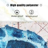yanfind Sea Turtle Beach Ocean Animal Theme Fabric Shower Curtain Sets Kids Bathroom Decor with Hooks Waterproof Washable 72 x 72 inches Blue Beige and Black