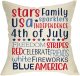 Yanfind American July 4th Decorative Throw Pillow Cover, Red White Blue Freedom Subway Art Cushion Case, USA Patriotic Home Decoration Independence Day Farmhouse Pillowcase Decor for Sofa Couch 18x18