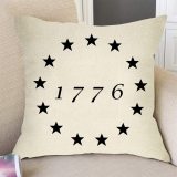 Yanfind America 1776 Home Decorative Throw Pillow Cover, July 4th USA Star Patriotic Sign Cushion Case Decor, Farmhouse Spring Summer Holiday Decoration Seasonal Pillowcase for Sofa Couch 18 x 18 Inch