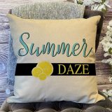 Yanfind Summer Daze Decorative Farmhouse Throw Pillow Cover, Lemon Cushion Case Seasonal Home Decorations Cotton Linen Square Outside Pillowcase Decor Sign for Sofa Couch 18 x 18