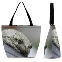 Yanfind Shopping Bag for Ladies Toad Frog Amphibian Horned Lizard Treefrog Hyla Tree Snout Organism Reusable Multipurpose Heavy Duty Grocery Bag for Outdoors.