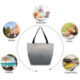 Yanfind Shopping Bag for Ladies Grey Snow Frost Outdoors Valgrisenche Italy Fog Mist Forest Woodland Tree Reusable Multipurpose Heavy Duty Grocery Bag for Outdoors.