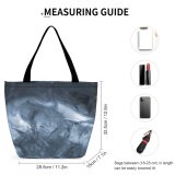 Yanfind Shopping Bag for Ladies Cube Cubes Cool Winter Isbiter Isbit Texture Transparent Freezing Darkness Reusable Multipurpose Heavy Duty Grocery Bag for Outdoors.