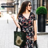 Yanfind Shopping Bag for Ladies Flower Plant Rose Petal Town Malaysia Natural Tree Botanical Garden Reusable Multipurpose Heavy Duty Grocery Bag for Outdoors.